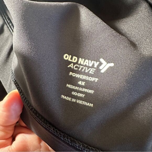 Old Navy Active Black Powersoft Sports Bra Size 4X Medium Support‎ - Picture 7 of 8